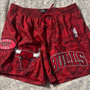 NBA Chicago Bulls Red Athletic Shorts